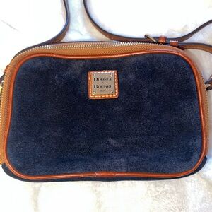 Dooney & Bourke Navy Suede camera Bag